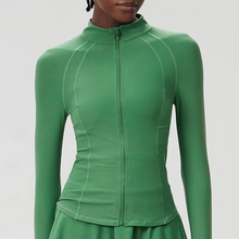 Load image into Gallery viewer, Womens Slim Fit Running Jacket With Full Zip Long Sleeve Lightweight Sports Top