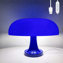 Load image into Gallery viewer, Modern Danish Mushroom Table Lamp – Minimalist Orange Bedside Light