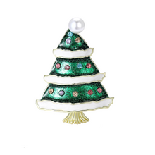 Load image into Gallery viewer, Christmas Rhinestone Tree Brooch Pin for Women and Men