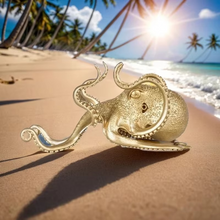 Load image into Gallery viewer, Versatile Golden Octopus Desk Organizer & Phone Stand