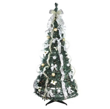 Load image into Gallery viewer, Foldable Pre-Decorated Pop-Up Christmas Tree for Effortless Holiday Decorating