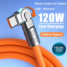 Load image into Gallery viewer, Ultra-Durable 180° Rotating USB-C Fast Charger Cable for Gaming Phones