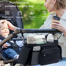 Load image into Gallery viewer, Large Stroller Organizer with Multiple Compartments and Cup Holders