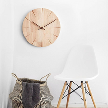 Load image into Gallery viewer, Solid Wood Silent Wall Clock for Home Office and Kitchen