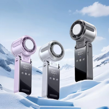 Load image into Gallery viewer, Foldable Turbine Handheld Fan with Integrated Ice Pack