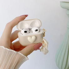 Load image into Gallery viewer, Ribbon Lattice Bowknot Pearl Keychain AirPods Case