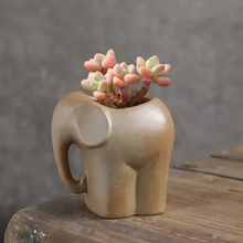 Load image into Gallery viewer, Handcrafted Animal Ceramic Succulent Pots, Small Breathable Desktop Planters