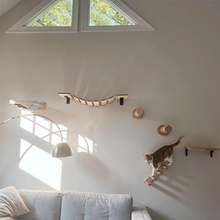 Load image into Gallery viewer, Wall-Mounted Cat Stairway and Scratching Post