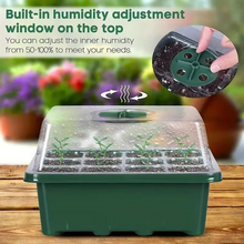Load image into Gallery viewer, 12-Cell Plastic Seedling Starter Tray for Succulent and Garden Seeds