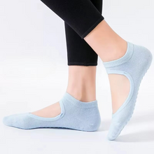 Load image into Gallery viewer, Non Slip Backless Yoga Socks with Breathable Cotton Grip