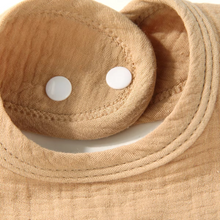Load image into Gallery viewer, Soft Pure Cotton Baby Bib, Breathable Gauze Bib for Infants, Comfortable U Shaped Neck Cover