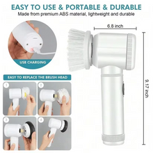 Load image into Gallery viewer, Electric Spin Scrubber with 5 Replaceable Brush Heads, Powerful Cordless Bathroom Cleaning Brush