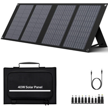 Load image into Gallery viewer, Foldable Portable Solar Panel Charger 100W, 60W, 40W with USB and DC Output – Waterproof for Power Stations