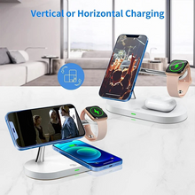 Load image into Gallery viewer, Magnetic 3 in 1 Wireless Charging Station - Fast Charger for iPhone, Apple Watch & AirPods