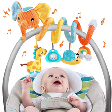Load image into Gallery viewer, Elephant Spiral Sensory Activity Toy for Car Seat, Stroller, and Crib