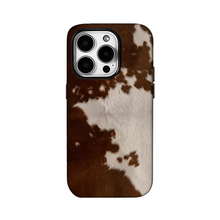 Load image into Gallery viewer, Brown Fur Double Layer Phone Case for iPhone