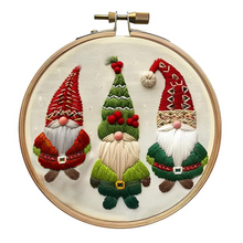 Load image into Gallery viewer, Christmas Embroidery Starter Kit, DIY Cross Stitch Set with Holiday Patterns