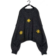 Load image into Gallery viewer, Vintage Japanese 3D Floral Embroidered Soft Knit Sweater