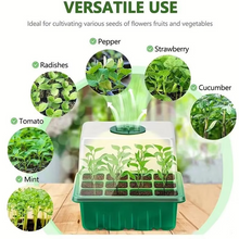 Load image into Gallery viewer, 12-Cell Plastic Seedling Starter Tray for Succulent and Garden Seeds