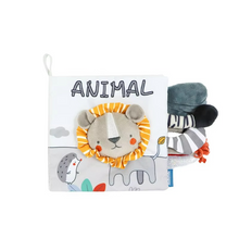 Load image into Gallery viewer, Soft 3D Cloth Baby Book with High Contrast Sensory Pages for Early Learning and Stroller Play