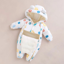Load image into Gallery viewer, Cozy Fleece Hooded Romper for Babies and Toddlers