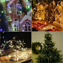 Load image into Gallery viewer, LED Cluster String Light, Warm White and Cool White, Silver Wire, Waterproof for Christmas, Wedding and Party