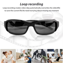Load image into Gallery viewer, 1080P HD Wearable Sunglasses Camera with Video Recorder for Outdoor Surveillance