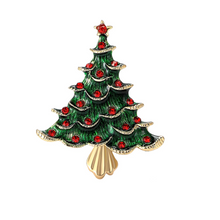 Load image into Gallery viewer, Christmas Rhinestone Tree Brooch Pin for Women and Men