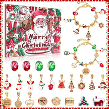 Load image into Gallery viewer, Christmas Advent Calendar 24 Grid Surprise Bracelet DIY Gift Box