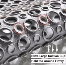 Load image into Gallery viewer, Square Non-Slip Shower Mat with Suction Cups and Quick-Drain Round Hole Design