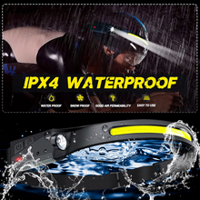 Load image into Gallery viewer, Ultra-Bright LED Rechargeable Headlamp with Motion Sensor Control