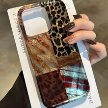 Load image into Gallery viewer, Retro Patchwork Glacier Pattern Silicone Phone Case