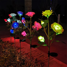 Load image into Gallery viewer, Solar Powered Rose Garden Lights for Outdoor Landscape and Patio Décor
