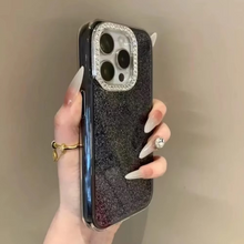 Load image into Gallery viewer, 3 In 1 Bling Glitter Candy Color Phone Case with Diamond Camera Protector