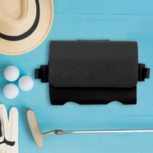 Load image into Gallery viewer, PU Leather Golf Ball Waist Pouch Outdoor Storage Case with Clip