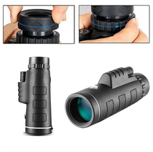 Load image into Gallery viewer, 40x60 HD Monocular Telescope with Smartphone Holder and Tripod for Outdoor and Camping
