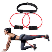 Load image into Gallery viewer, Resistance Training Belt with Elastic Bands for Squats, Leg Strength and Agility Workouts