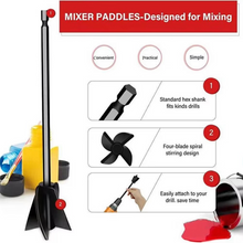 Load image into Gallery viewer, Ultimate Drill-Mounted Resin and Paint Mixer Attachment