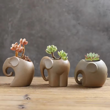 Load image into Gallery viewer, Handcrafted Animal Ceramic Succulent Pots, Small Breathable Desktop Planters