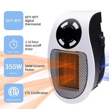 Load image into Gallery viewer, Compact Wall Mounted Electric Space Heater for Home and Office