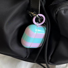 Load image into Gallery viewer, Contrast Color Stripe AirPods Case with Keyring