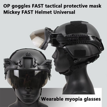 Load image into Gallery viewer, Adjustable Tactical Helmet with Anti-Fog Detachable Goggles