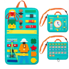 Load image into Gallery viewer, Montessori Busy Board for Toddlers Sensory Activity Learning Toy for Motor Skill Development