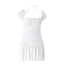 Load image into Gallery viewer, Women's Y2K Fairy Short Ruched Drawstring Sundress