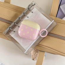 Load image into Gallery viewer, Korean Style Pink and Yellow Star Earphone Case with Charm Pendant