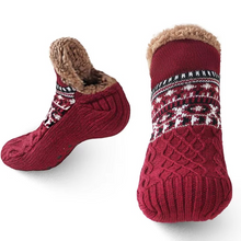Load image into Gallery viewer, Ultra Cozy Non Slip Fleece Lined Winter Socks for Home and Sleep