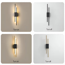 Load image into Gallery viewer, Modern LED Wall Light, Metal and Acrylic Wall Lamp with 3 Light Colors