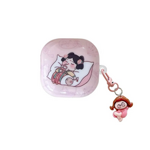 Load image into Gallery viewer, Cute Earbuds Case with Keychain for Samsung Galaxy Buds