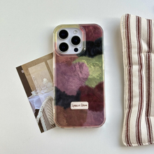 Load image into Gallery viewer, Exquisite Velour Heart Splice Glossy Glacial Texture iPhone Case
