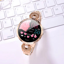 Load image into Gallery viewer, Luxury Women’s Smart Fitness Watch with Crystal Design and Health Tracking
